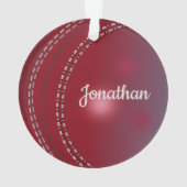 Cricket Ball Acrylic Ornament (Rückseite)