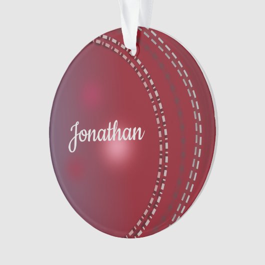 Cricket Ball Acrylic Ornament (Vorderseite)