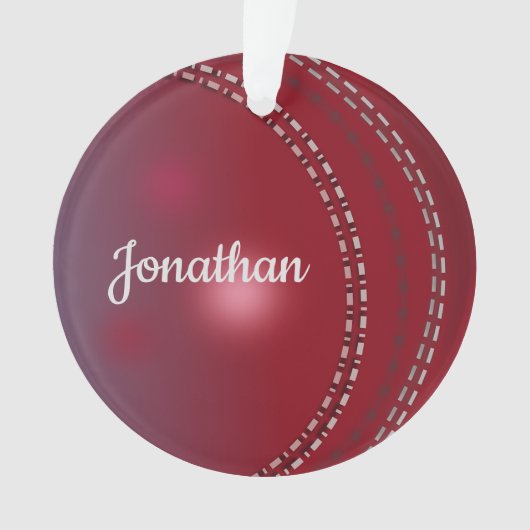 Cricket Ball Acrylic Ornament (Vorderseite)