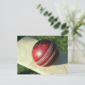 cricket-ball-and-bat.jpg postkarte (Stehend Vorderseite)