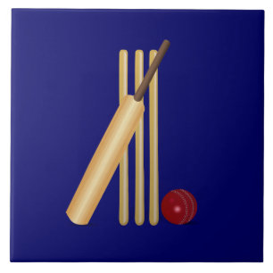 Cricket - Ball, Fledermaus und Ball Fliese