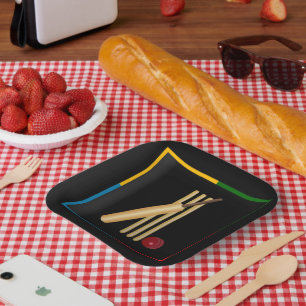 Cricket, Ball, Fledermaus und Ball, Teller