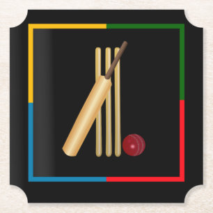 Cricket, Ball, Fledermaus und Ball, Teller Untersetzer