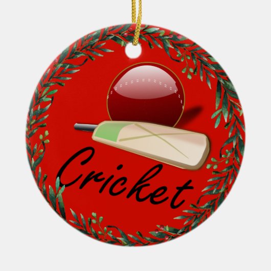 Cricket Ball, Keramik Ornament (Vorne)