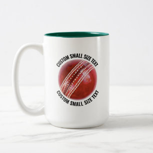 Cricket Ball & Kleiner Text JÄGERGRÜN 425g Custom Zweifarbige Tasse