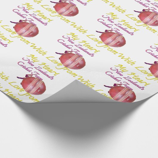 Cricket Ball Neuseeland Geschenkpapier (Ecke)