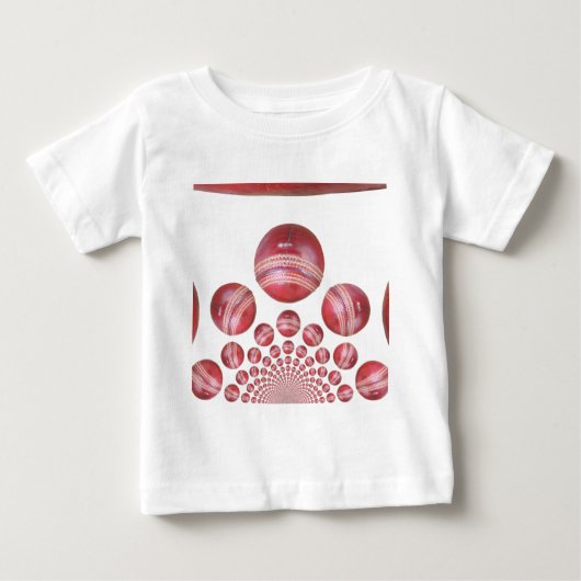 Cricket Ball Print des Sportlover Baby T-shirt (Vorderseite)