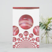 Cricket Ball Print des Sportlover Briefpapier (Stehend Vorderseite)