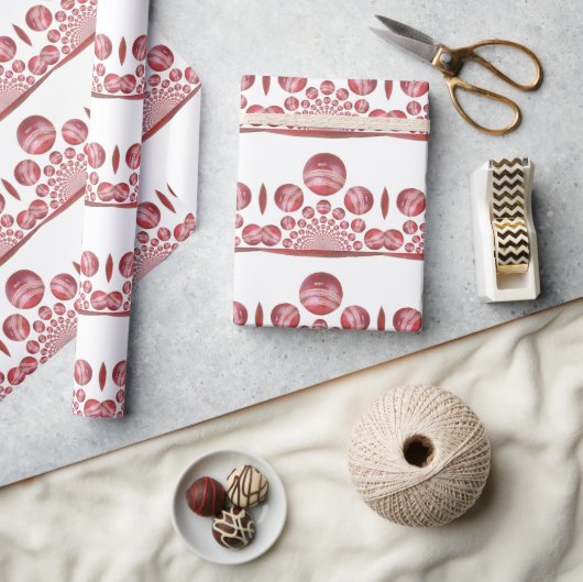 Cricket Ball Print des Sportlover Geschenkpapier (Kunsthandwerk)