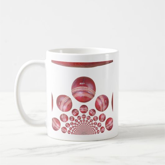 Cricket Ball Print des Sportlover Kaffeetasse (Links)