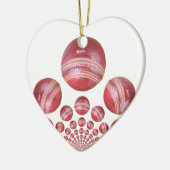 Cricket Ball Print des Sportlover Keramikornament (Links)