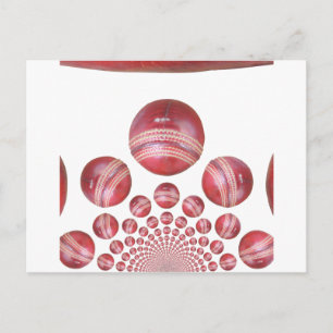 Cricket Ball Print des Sportlover Postkarte