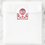 Cricket Ball Print des Sportlover Quadratischer Aufkleber (Tasche)