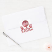 Cricket Ball Print des Sportlover Quadratischer Aufkleber (Umschlag)