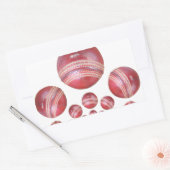 Cricket Ball Print des Sportlover Rechteckiger Aufkleber (Umschlag)