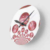 Cricket Ball Print des Sportlover Runde Wanduhr (Winkel)
