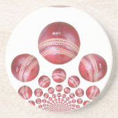 Cricket Ball Print des Sportlover Sandstein Untersetzer (Vorne)