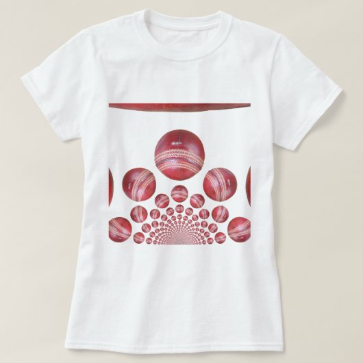 Cricket Ball Print des Sportlover T-Shirt (Design vorne)