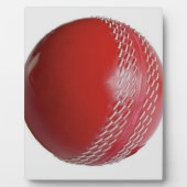 Cricket Ball Red Anpassen mit Ihrem Namen Fotoplatte (Vorderseite)