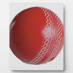 Cricket Ball Red Anpassen mit Ihrem Namen Fotoplatte