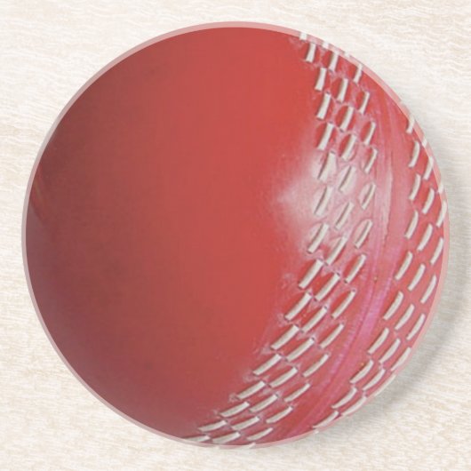 Cricket Ball Red Anpassen mit Ihrem Namen Getränkeuntersetzer (Vorne)
