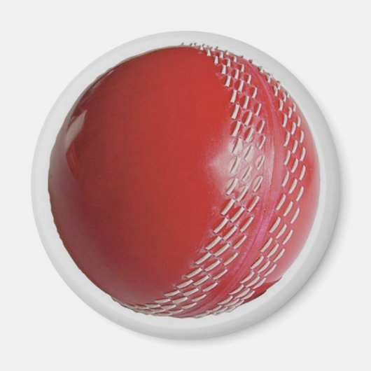 Cricket Ball Red Anpassen mit Ihrem Namen Magnet (Vorne)