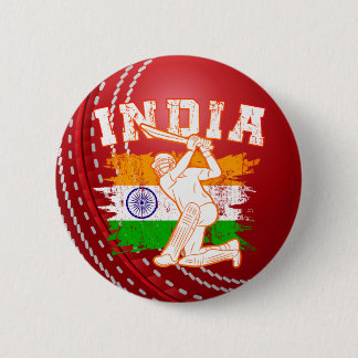 Cricket Ball Red Customizing Indian Cricket Player Button