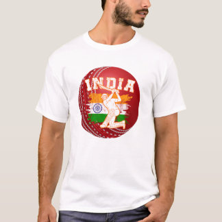 Cricket Ball Red Customizing Indian Cricket Player T-Shirt