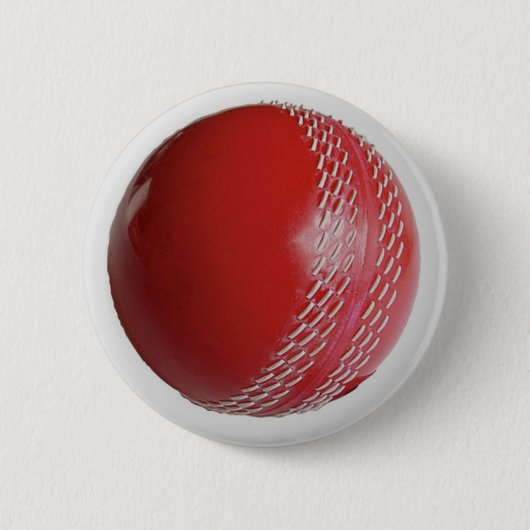 Cricket Ball Red passen sich Ihrem Namen an Button (Vorderseite)