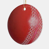 Cricket Ball Red passen sich Ihrem Namen an Keramik Ornament (Links)