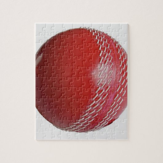 Cricket Ball Red passen sich Ihrem Namen an Puzzle (Vertikal)