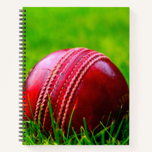 Cricket Ball Sport personalisieren Sie es mit Text Notizblock