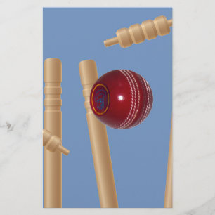 Cricket Ball und Stumps,