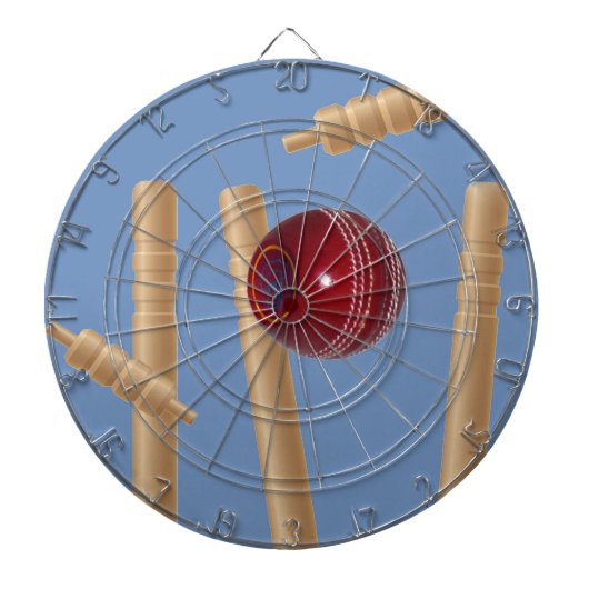 Cricket Ball und Stumps, Dartscheibe (vorne)