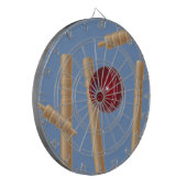 Cricket Ball und Stumps, Dartscheibe (Vorderseite Links)