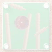 Cricket Ball und Stumps, Glasuntersetzer (Rückseite)