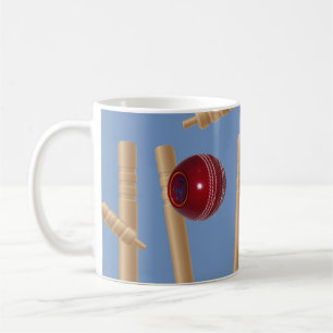 Cricket Ball und Stumps, Kaffeetasse