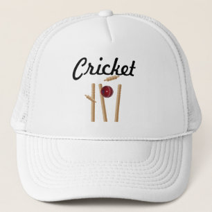 Cricket Ball und Stumps-Logo Truckerkappe