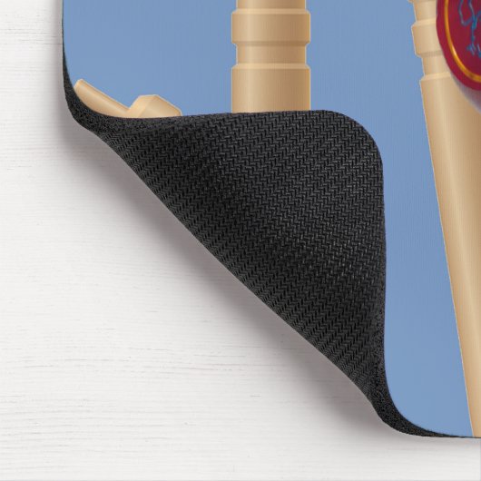 Cricket Ball und Stumps, Mousepad (Ecke)