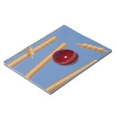Cricket Ball und Stumps, Notizblock (Linke Seite)