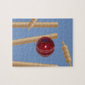 Cricket Ball und Stumps, Puzzle (Horizontal)