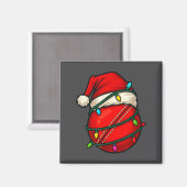 Cricket Ball With Santa Hat Funny Christmas Xmas G Magnet (Vorderseite/Rückseite)