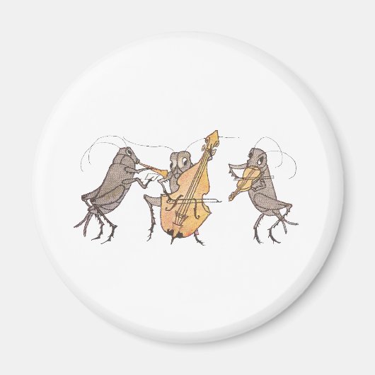 Cricket-Band mit Horn, Cello und Violine Magnet (Vorne)