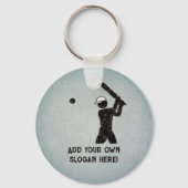 Cricket - Bat and Ball - Fügen Sie Ihren Text hinz Schlüsselanhänger (Vorderseite)