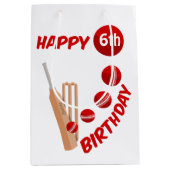 Cricket Bat and Ball Kindergeburtstag Mittlere Geschenktüte (Vorderseite)