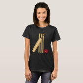 Cricket Bat Ball and Wicket T-Shirt (Vorne ganz)