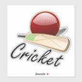 Cricket, Bat und Ball Aufkleber (Blatt)