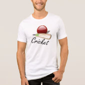 Cricket - Bat und Ball Tri-Blend Shirt (Vorderseite)