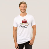 Cricket - Bat und Ball Tri-Blend Shirt (Vorderseite voll)
