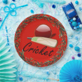 Cricket bat und Ball, Weihnachten, Pappteller (Party)